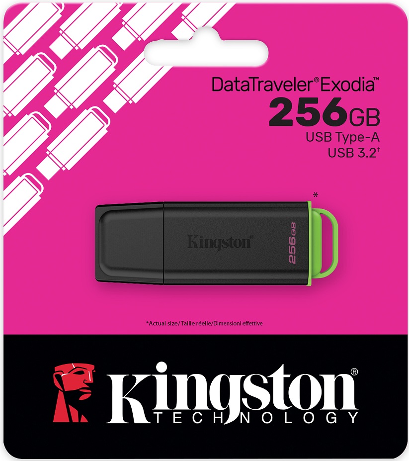 Флеш накопитель USB 3.2 256Gb Kingston DT Exodia (DTXG2/256GB, black)