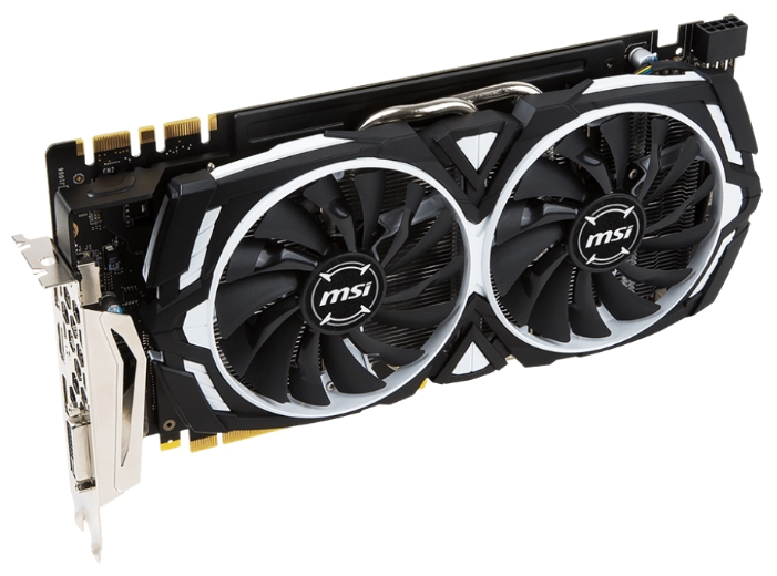 Видеокарта MSI GF GTX1070 8Gb ARMOR OC (GTX 1070 ARMOR 8G OC, 256bit, GDDR5, DVI+HDMI+3*DP) RTL