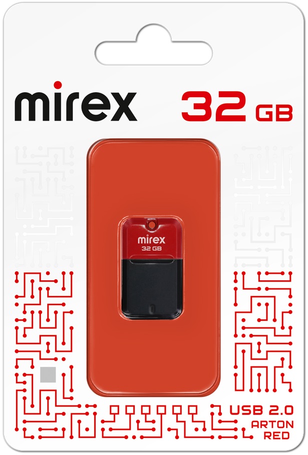 Флеш накопитель USB 2.0 32Gb Mirex Arton (red)
