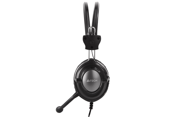 Наушники A4Tech HS-19-1 (полноразмерные закрытые, c микрофоном, регулятор, 2m, grey)