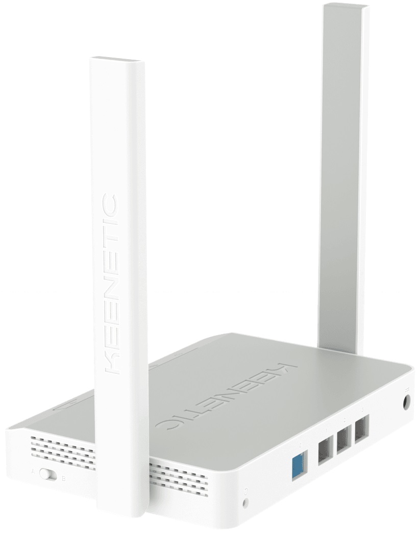 Роутер Keenetic Air (KN-1613) (300/867Mbps, 2.4/5GHz, 3 port, 100Mbps, 2 внешние несъёмные антенны 5dBi, white-grey)