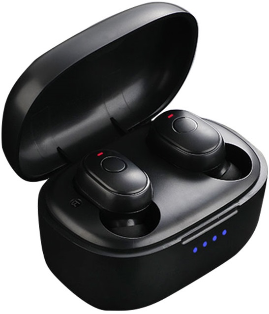 Гарнитура FUMIKO BE08 (FBE08-01, затычки, беспроводная, Bluetooth 5.0, с микрофоном, до 5 часов работы от батареи, black)