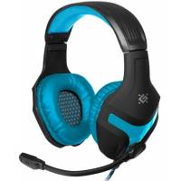 Наушники Defender Scrapper 500 (полноразмерные закрытые, с микрофоном, регулятор, 2m, игровые, промо-код "Crossout", black-blue)