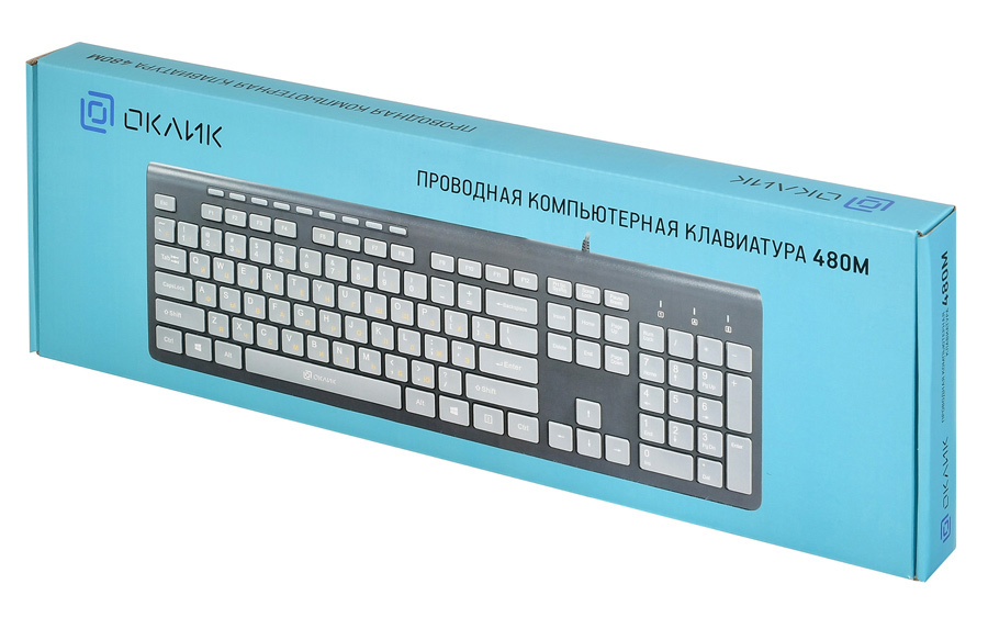 Клавиатура Oklick 480M (USB, black-grey)
