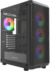 Корпус Powercase Mistral EA22 (CMAEA22-L4) (без БП, ATX, USB3.0, 4x rainbow LED Fan, black)