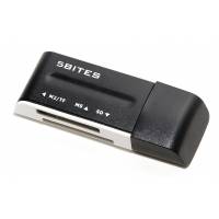 Карт-ридер 5bites 46 in 1 (RE2-102BK, SD, microSD, miniSD, MS, M2, MMC, MS, чёрный, USB2.0)