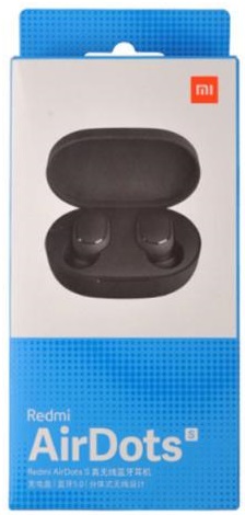 Гарнитура Xiaomi Redmi AirDots S (затычки, беспроводные, Bluetooth 5.0, с микрофоном, до 10m, до 2 часов работы от батареи, black)
