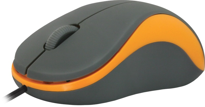 Мышь Defender Accura MS-970 (USB, optical, 1000dpi, soft-touch, 1.5m, grey-yellow)