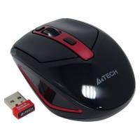 Мышь беспроводная A4Tech G11-590FX-2 (optical, 2000dpi, аккумулятор, black-red)