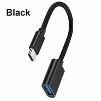 Кабель-переходник USB-OTG (Type-C (m) / USB (f), 0.15m, black)