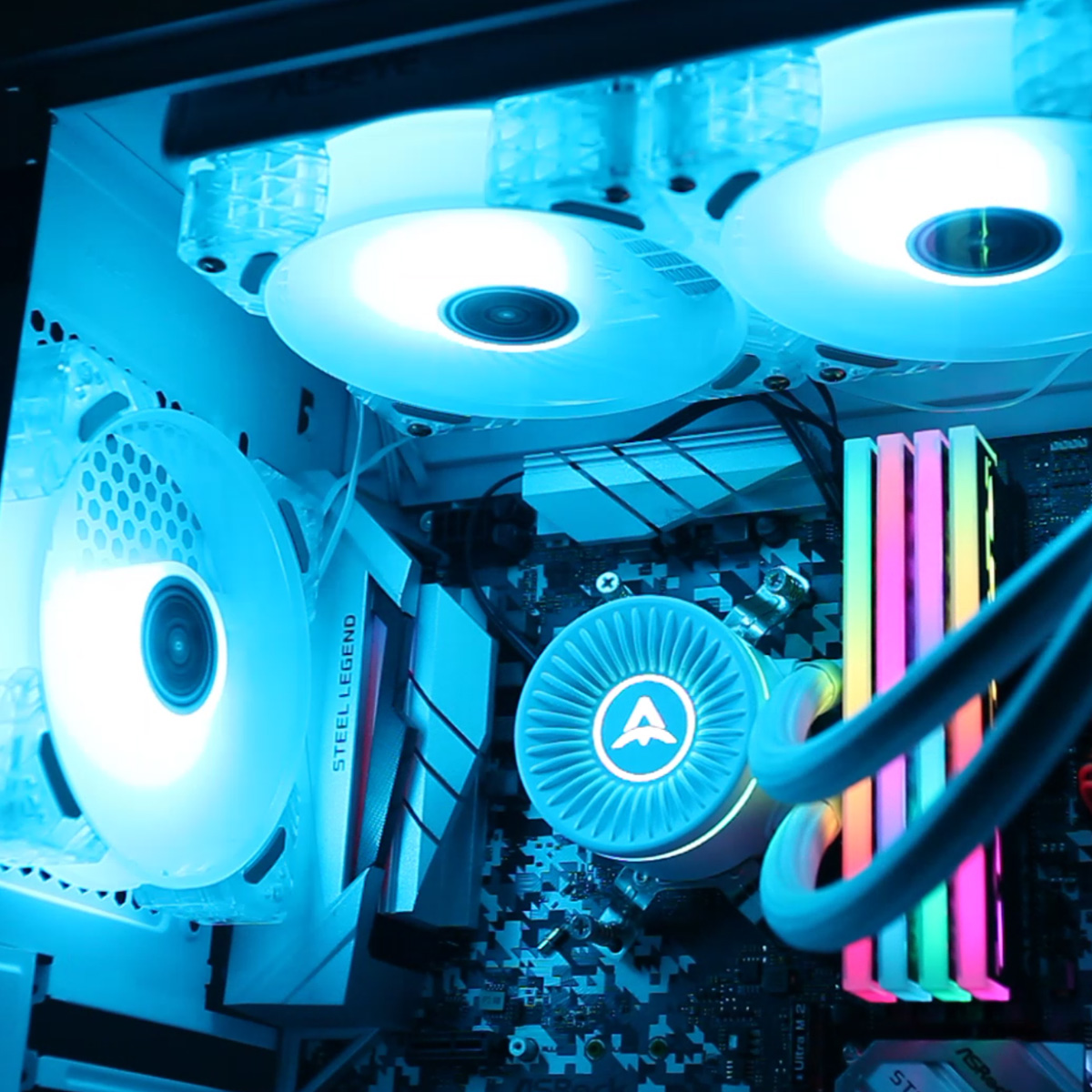 Вентилятор ALSEYE NEO N12-w (120x120x25mm, Hydro, 700-1800rpm, 17-35dBa, 3+4pin, PWM, ARGB LED, white-transparent) RTL