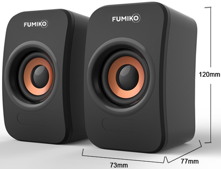 Колонки FUMIKO DELUNA (6W, USB, black)