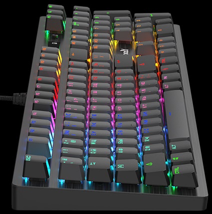 Клавиатура A4Tech Bloody B828N (USB, механическая, LK BLUE Switch, регулируемая подсветка, игровая, мультимедийная, 1.8m, grey-black)