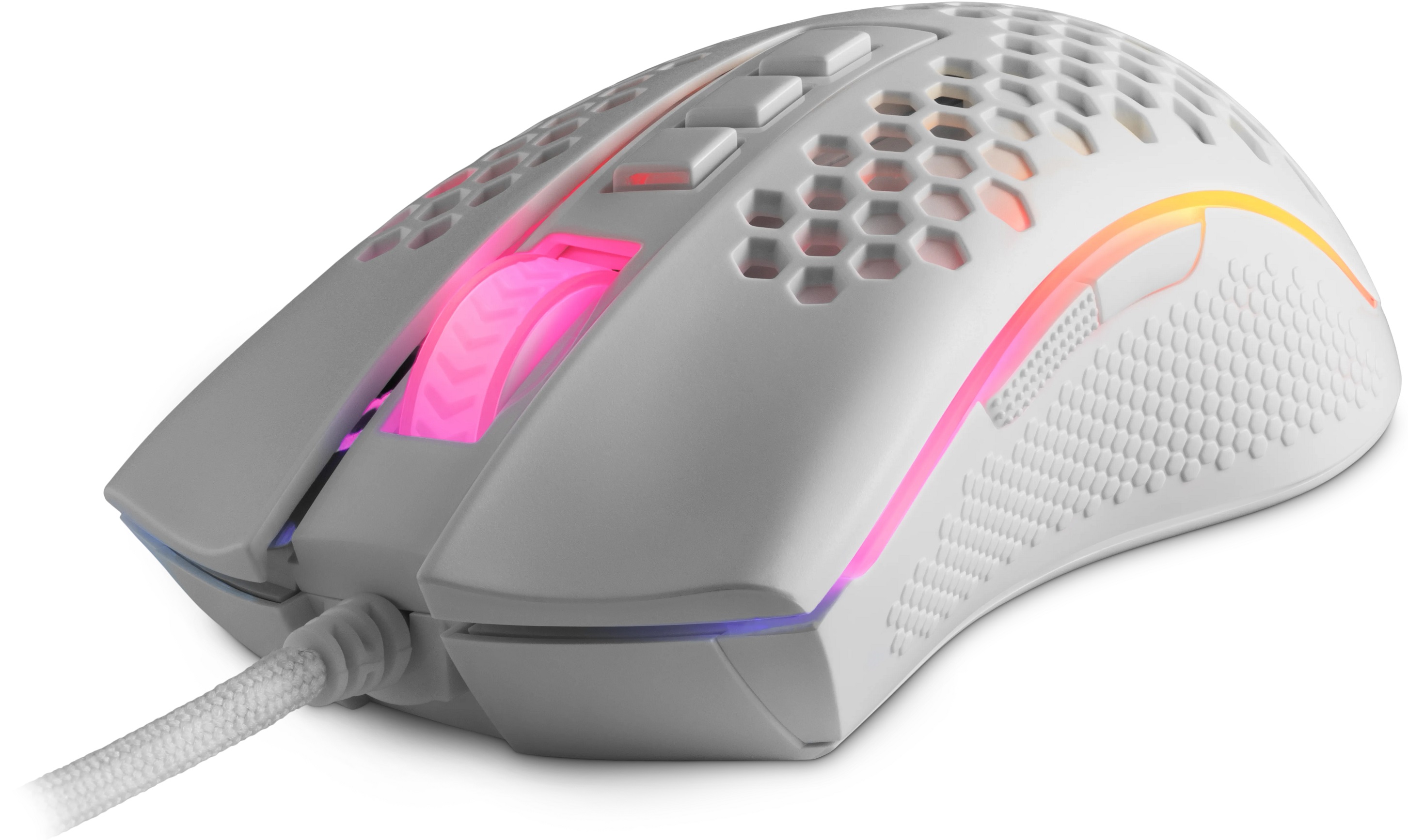 Мышь Redragon STORM (USB, optical, 12400dpi, игровая, регулируемая RGB подсветка, редактор макросов, white)
