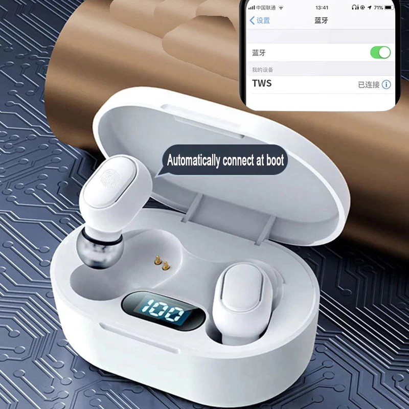 Гарнитура E7S TWS (затычки, беспроводная, Bluetooth 5.0, с микрофоном, до 5 часов работы от батареи, white)