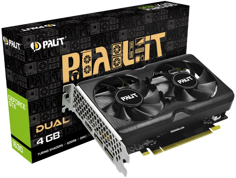 Видеокарта Palit GF GTX1630 DUAL 4Gb (64bit, GDDR6, HDMI+2xDP) RTL