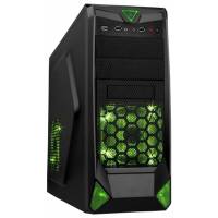Корпус ACCORD SA-01B (без БП, ATX, USB3.0, black-green)