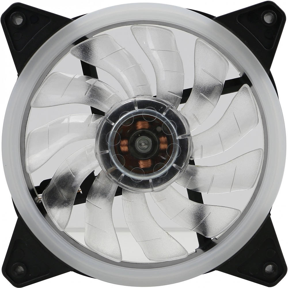Вентилятор Digma DFAN-FRGB3 (120x120x25mm, Hydro, 1200rpm, 23dBa, 3+4pin, RGB fixed LED, black) RTL