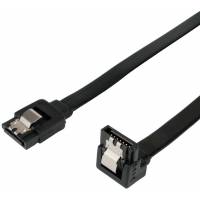 Кабель интерфейсный SATA 0.3m (CC-SATAM-DATA90-BL-30CM, угловой разъём, защелки, black) Cablexpert