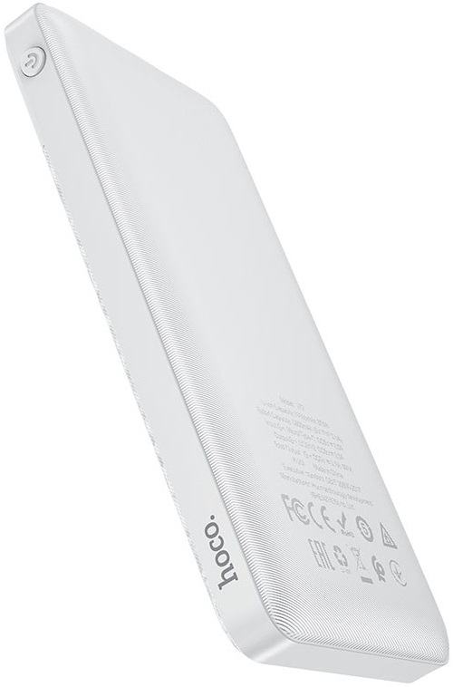 Внешний аккумулятор hoco J72 Easy travel (литий-полимерный, 10000mAh, 2*USB 2A, вход 2A, white)