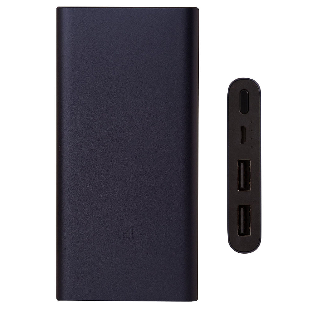Внешний аккумулятор Xiaomi Mi Power Bank 2i (PLM09ZM, литий-полимерный, 10000mAh, 2*USB - 2.4A max, вход 2А, black)