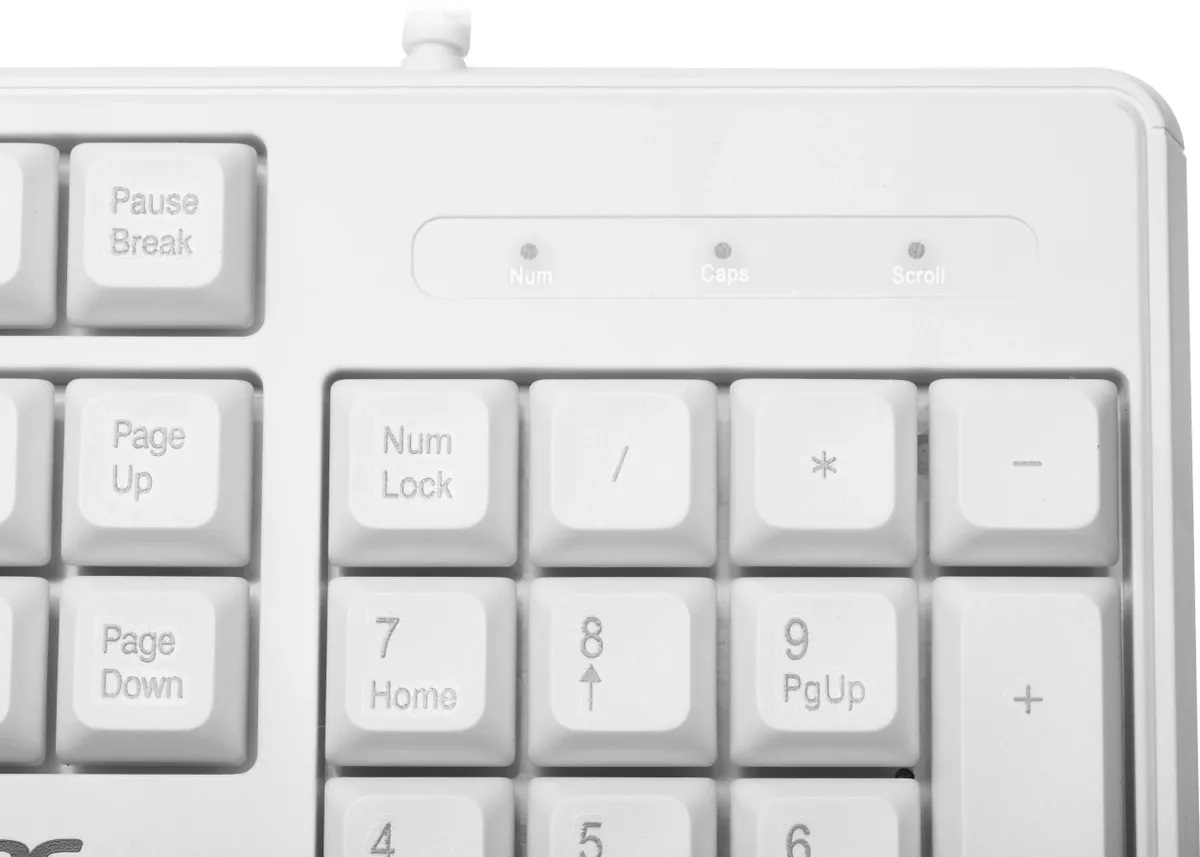 Клавиатура Acer OKW301 (ZL.KBDCC.01B) (USB, мультимедийная, 1.8m, white)