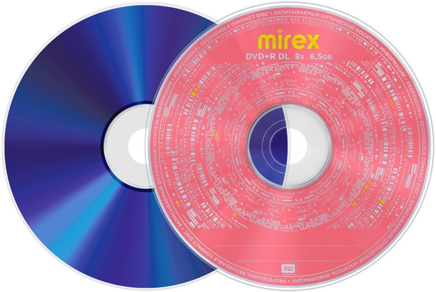 Диск DVD+R Mirex (8.5Gb, Dual Layer, 8x, 1шт., Slim Case)