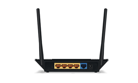 Роутер TP-LINK TL-WR841HP (300Mbps, 2.4GHz, 4 ports, 100Mbps, 2 внешние съёмные антенны 5dBi, высокомощный, black)