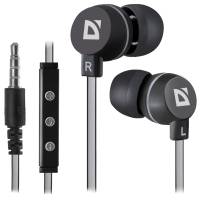 Наушники Defender Pulse 453 (затычки, для мобильных устройств, с микрофоном, 1.2m, black-grey)