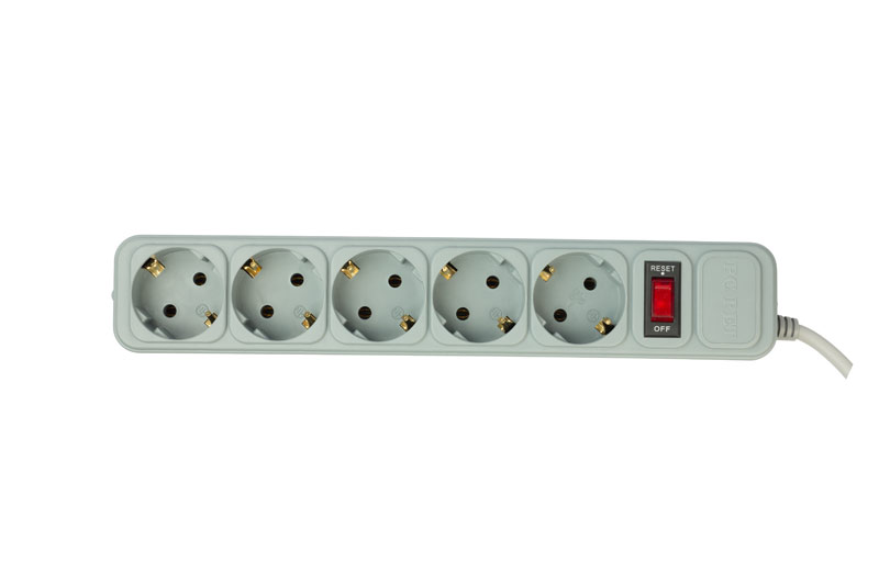 Сетевой фильтр PC Pet (AP01006-1.8-GR, 5 розеток, 1.8 метра, grey) RTL