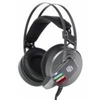 Наушники Oklick THUNDER HS-L550G (полноразмерные закрытые, с микрофоном, регулятор, игровые, 2.2m, подсветка, black-grey)