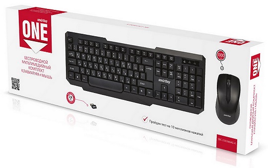 Клавиатура+мышь беспроводные Smartbuy ONE (SBC-230346AG-K, black)