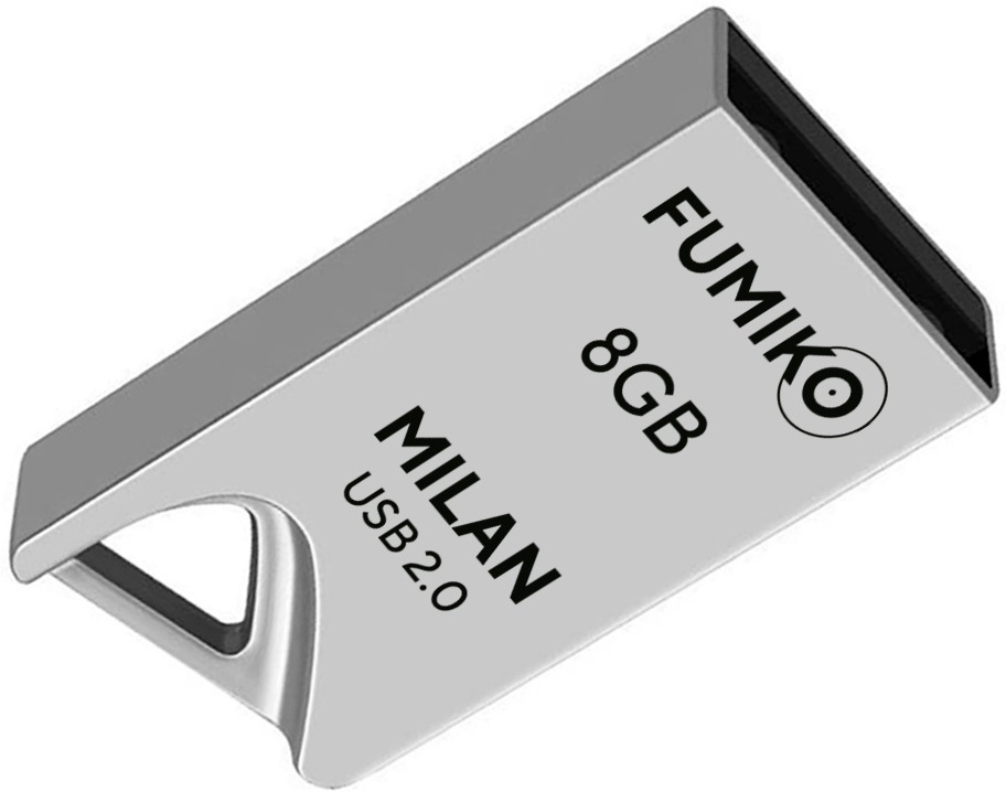 Флеш накопитель USB 2.0 8Gb FUMIKO MILAN (FMN-02, silver)