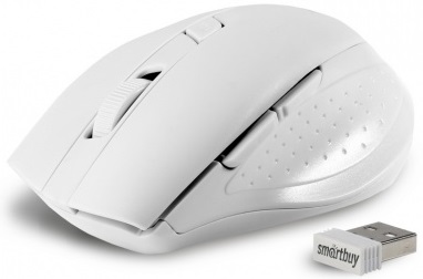 Мышь беспроводная Smartbuy ONE (SBM-602AG-W, optical, 1600dpi, AA, white)