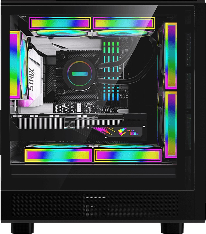 Корпус Formula Air Mesh G2 (без БП, mATX, USB3.0, 3x rainbow LED Fan, black)