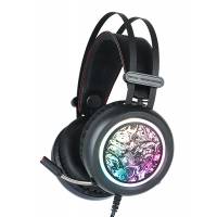 Наушники QUMO Triumph GHS 0014 (полноразмерные закрытые, c микрофоном, подсветка RGB, игровые, 2.2m, black)