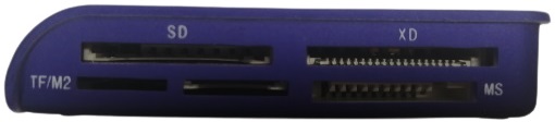 Карт-ридер L-PRO #1148 (microSD, SDHC, M2, MMC, MS, CF, XD, MS Duo, RS-MMC, blue, USB2.0)