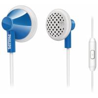 Гарнитура Philips SHE2105BL/00 (вкладыши для мобильный устройств (переходник для разных моделей телефонов), микрофон, 1.2m, white-blue)