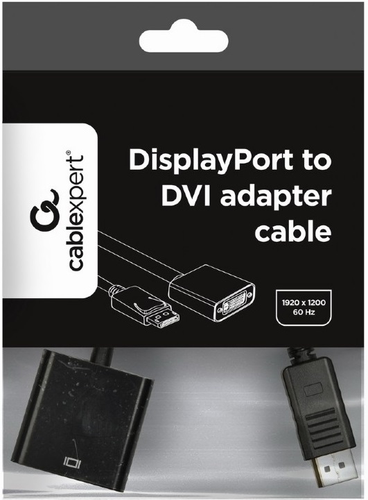 Переходник DisplayPort (m) - DVI (f) (A-DPM-DVIF-002, v1.0, 0.1m, black) Cablexpert