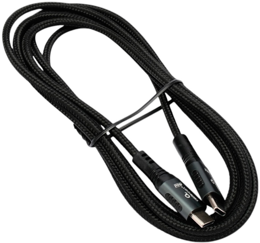 Кабель USB 2.0 Type-C - Type-C 2.0m (CCP-USB2.0-240W-2M, медь, 5A, 240W, нейлоновая оплётка, быстрая зарядка, QC4.0, PD3.1, black) Cablexpert