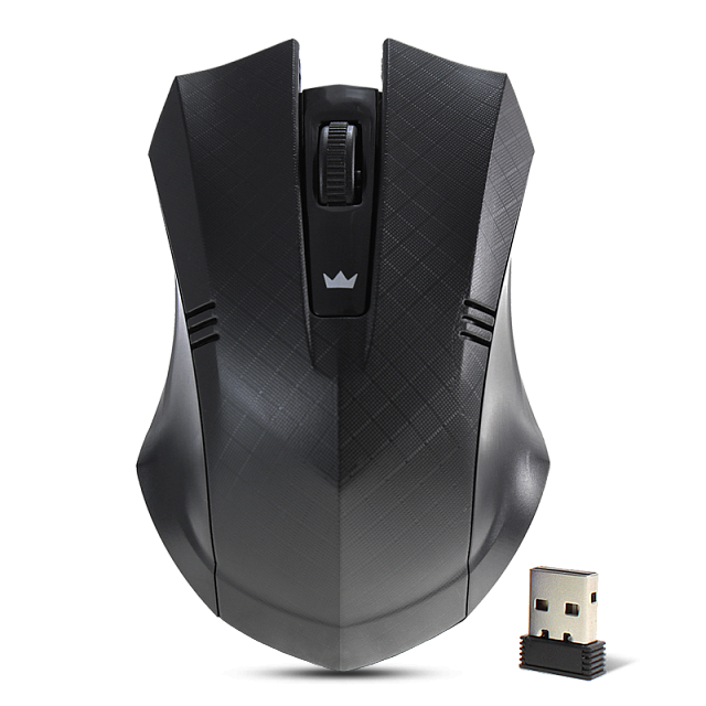 Клавиатура+мышь беспроводные Crown CMMK-953W (Black, 112 клавиш (8мультимедийных ),  мышь , 3 кнопки, 1000 DPI, 2.4Ггц, 1 nano ресивер, USB)