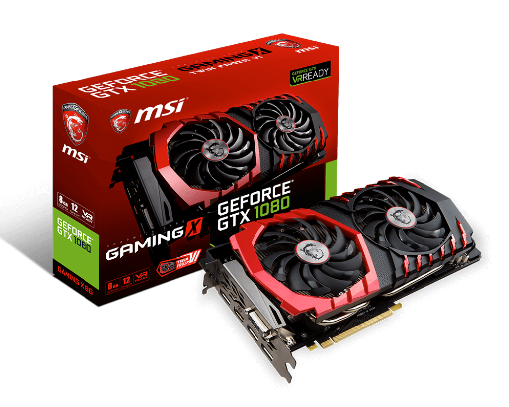 Видеокарта MSI GF GTX1080 8192Mb (GTX 1080 GAMING X 8G, 256bit, GDDR5X, DVI+HDMI+3xDP) RTL