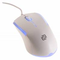 Мышь Oklick 245M (USB, optical, 1000dpi, подсветка, 1.5m, white)