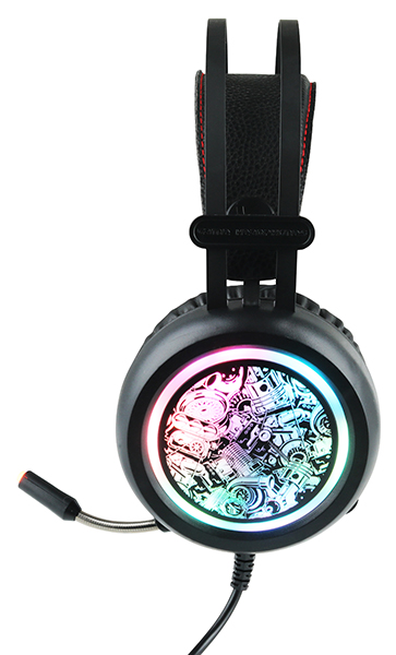 Наушники QUMO Triumph GHS 0014 (полноразмерные закрытые, c микрофоном, подсветка RGB, игровые, 2.2m, black)