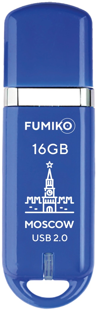 Флеш накопитель USB 2.0 16Gb FUMIKO MOSCOW (FMW-23, 30MB/s, blue)