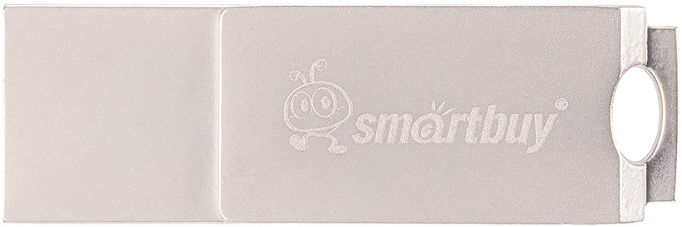 Флеш накопитель USB 2.0 8Gb Smartbuy MC25 (SB8GBMC25, USB Type A + USB Type-C, OTG, silver)