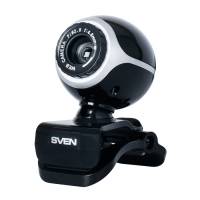 Web-камера Sven IC-300 (0.3Mpx, 640x480, микрофон, универсальное крепление, black)