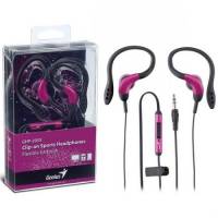Наушники Genius GHP-205X (клипсы вкладыши, без микрофона, 1.2m, регулятор, black-pink)