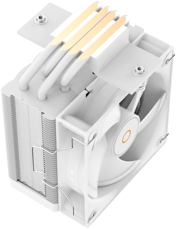 Вентилятор Ocypus Gamma A40 WH ARGB (1150/1151/1155/1156/1200/1700/1851/AM4/AM5, 100mm, Al, Hydro, 600-2400rpm, <30dBa, 4 тепловые трубки, DTH, 4pin, PWM, ARGB LED, 130W, white) RTL