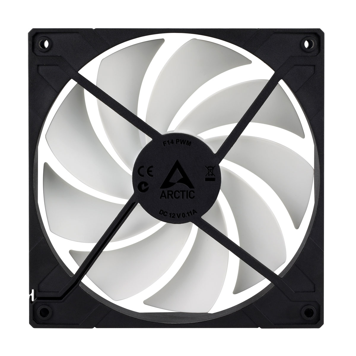 Вентилятор ARCTIC F14 PWM (140x140x27mm, FDB, 600-1350rpm, 4pin, PWM, black-white) RTL